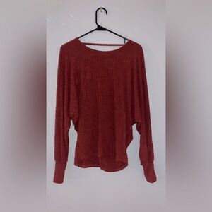 Rust/maroon long sleeve Daytrip blouse